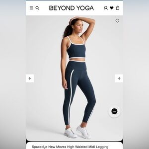 Beyond yoga • Navy Set with White Trim